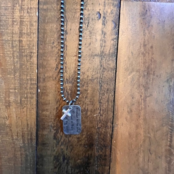 Silver Dog Tag Necklace - Picture 2 of 4